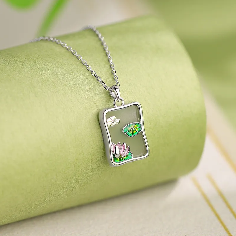 Royal Heaven's Choice Hetian Jade Necklaces Pale Greenish White Jade Unisex-1