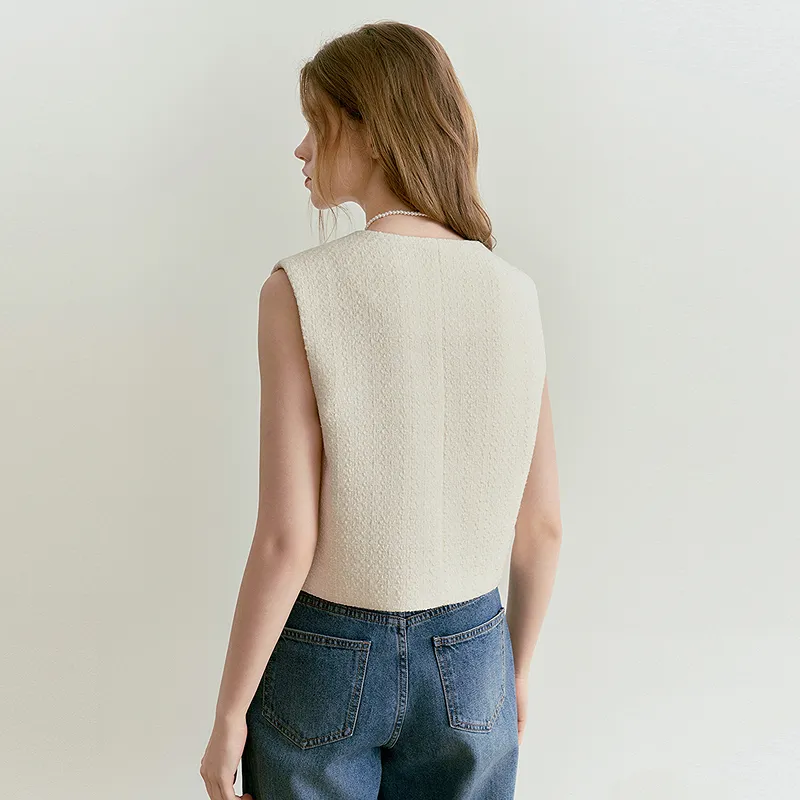 LEDIN Vests Women's Mist White In Stock-2