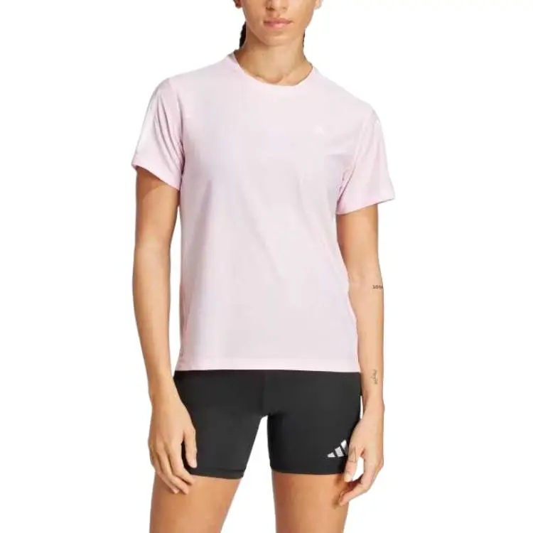 Adidas Women's Own The Run T Shirt Clear Pink-1