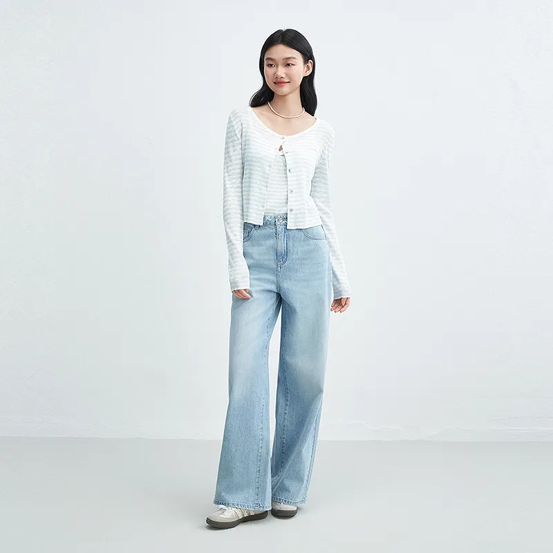 LEDIN Knitwear Women's Ice Dew Blue In Stock-3