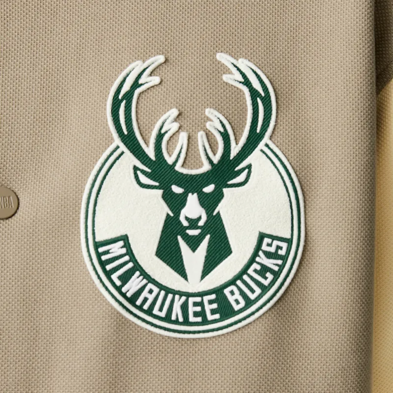 JACK JONES· x NBA Bucks Team Spring Fall Jacket Men's Khaki-2
