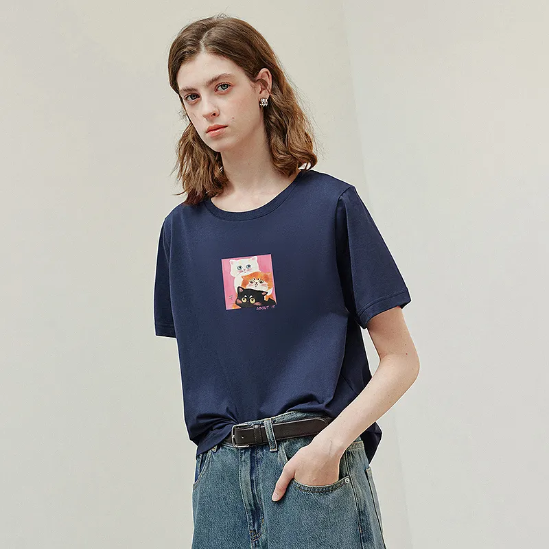 Initial Language T Shirt Women's-16