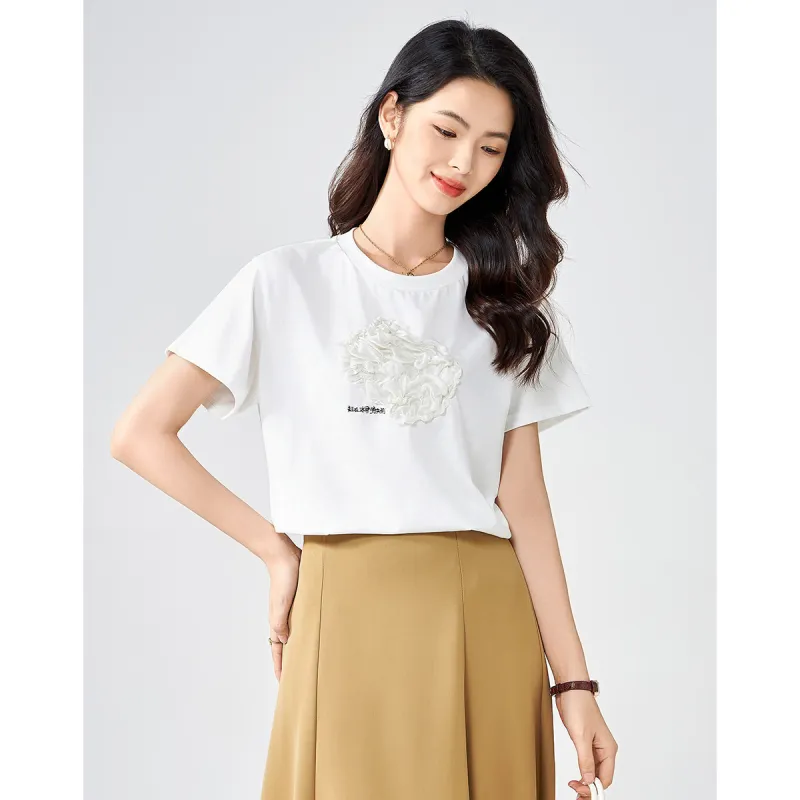 Love Elaine T Shirt Women's White-5