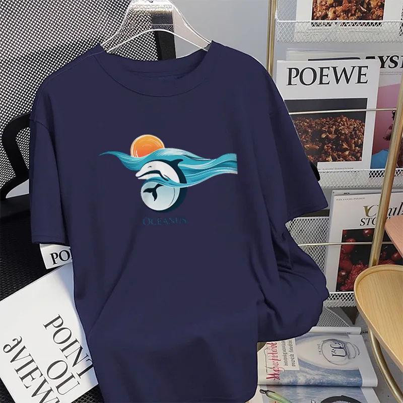 FAIRWHALE Drop Shoulder Sleeve T Shirt Women's-11