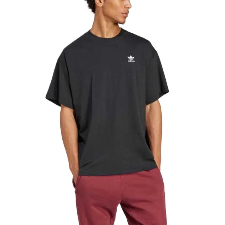 Adidas Originals Trefoil Essentials Camiseta Trifolio Essentials Oversized T Shirt Men's Black-1