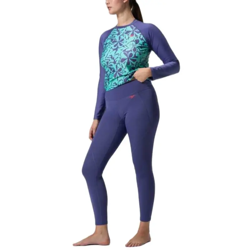 Speedo Women's Panel Legging Blue Swimming Shorts Women's Purple-7