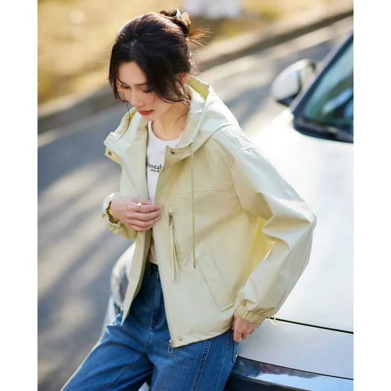 TERRE BLEUE Spring Fall Jacket Loose Fit Women's-3