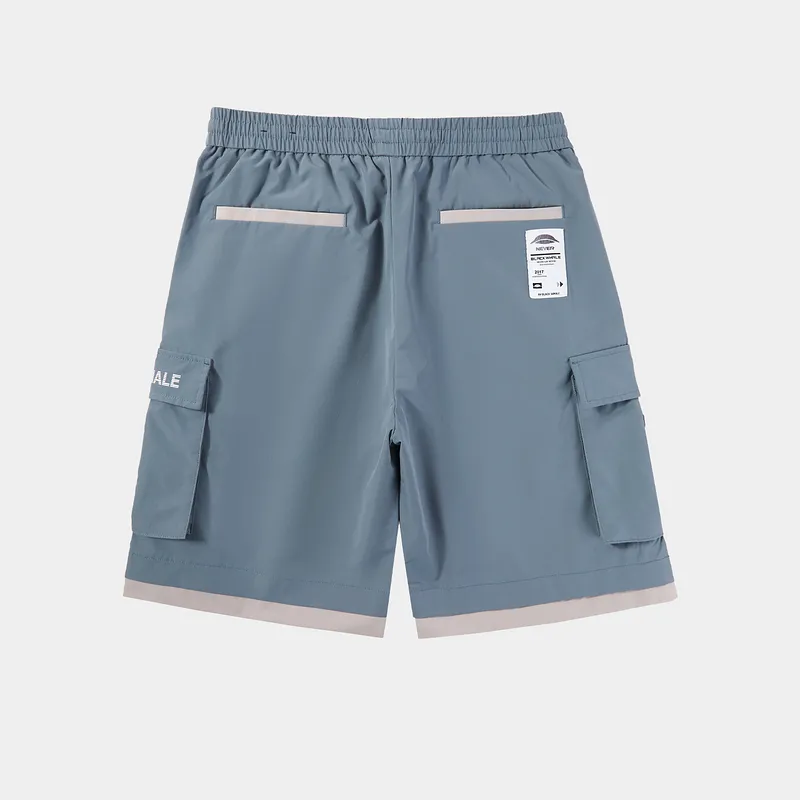 HLA JEANS Casual Shorts Men's Blue And Gray Inlay 17-2