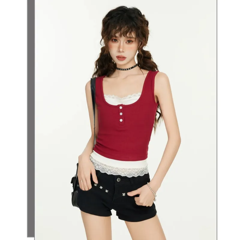 AURORA MUSE Tank Top Women's Red-3