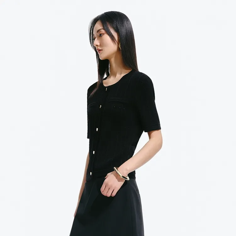 PEACEBIRD Knitwear Women's Black-12