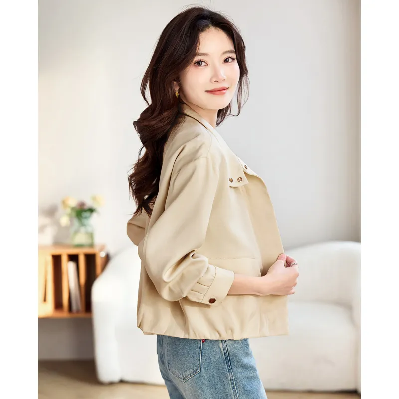 TERRE BLEUE Spring Fall Winter Jacket Loose Fit Women's-2