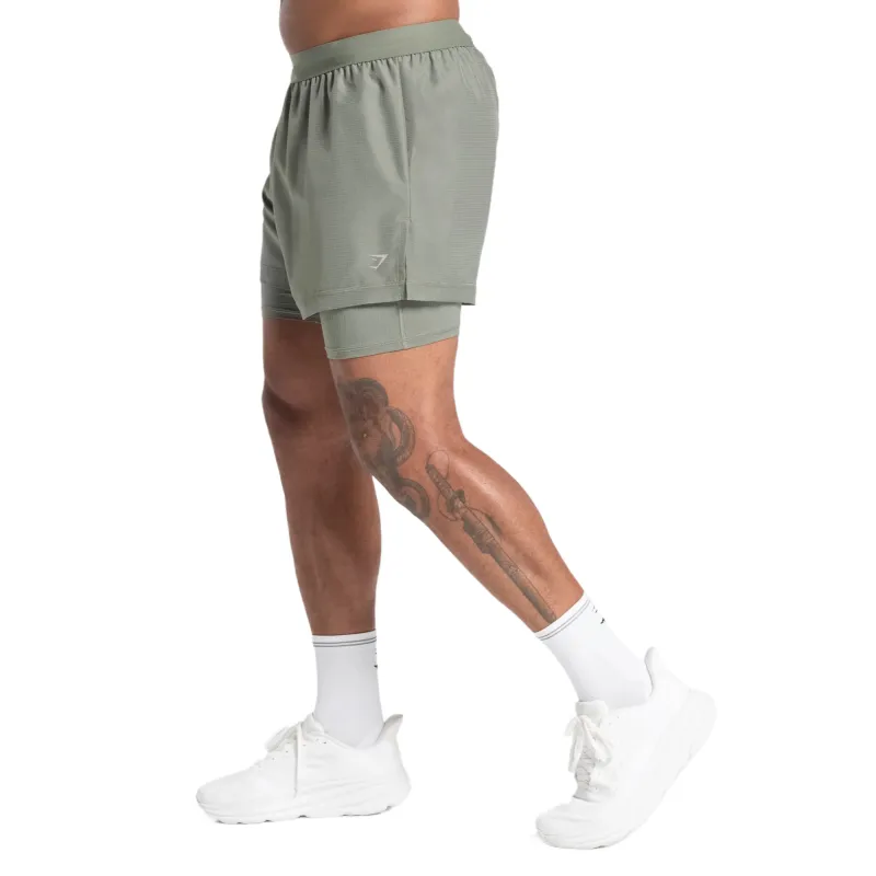 GYMSHARK Running 2 In 1 Shorts Sports Shorts Men's-7