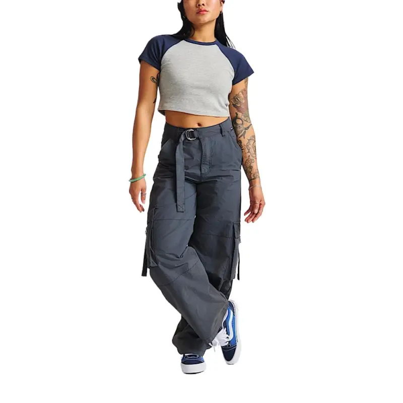 Vans Raglan Sleeve T Shirt Women's Gray-1