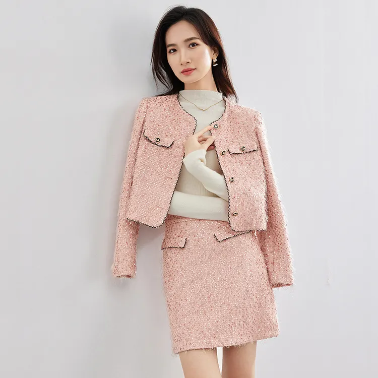 SENTUBILA Skirt Set Women's Pink-2