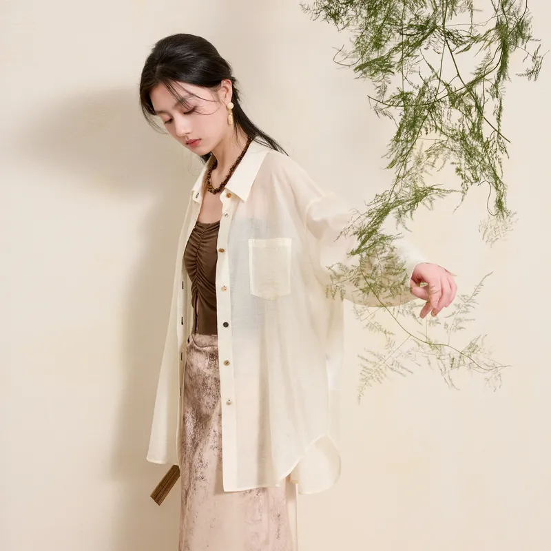 3COLOUR Shirts Women's Ecru-4