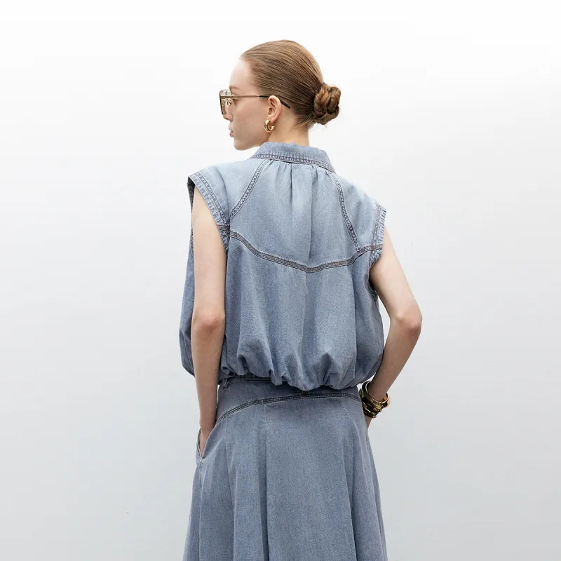 ONLY Shirts Women's Denim Blue-4
