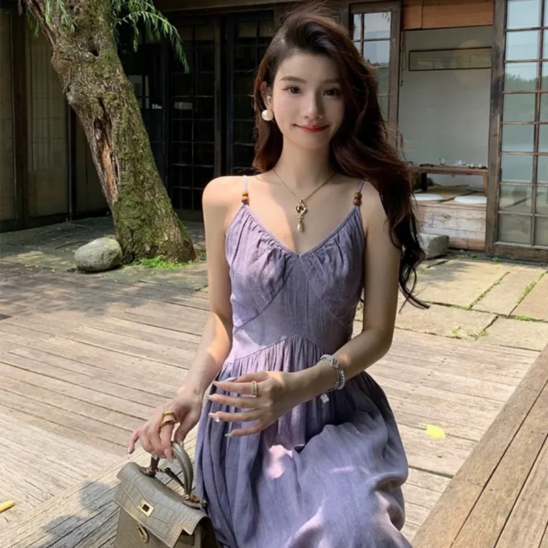 AURORA MUSE Slip Dress Women's Purple-5