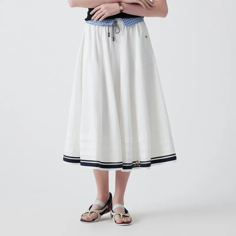 Teenie Weenie Casual Long Skirt Women's White-5
