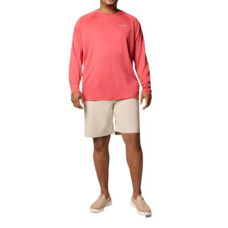 Columbia PFG Solar Stream T-Shirt Men's Sunset Red-3