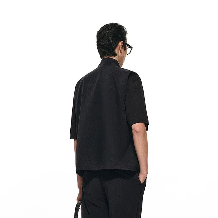 CROQUIS Black Thread Vest Men's-3