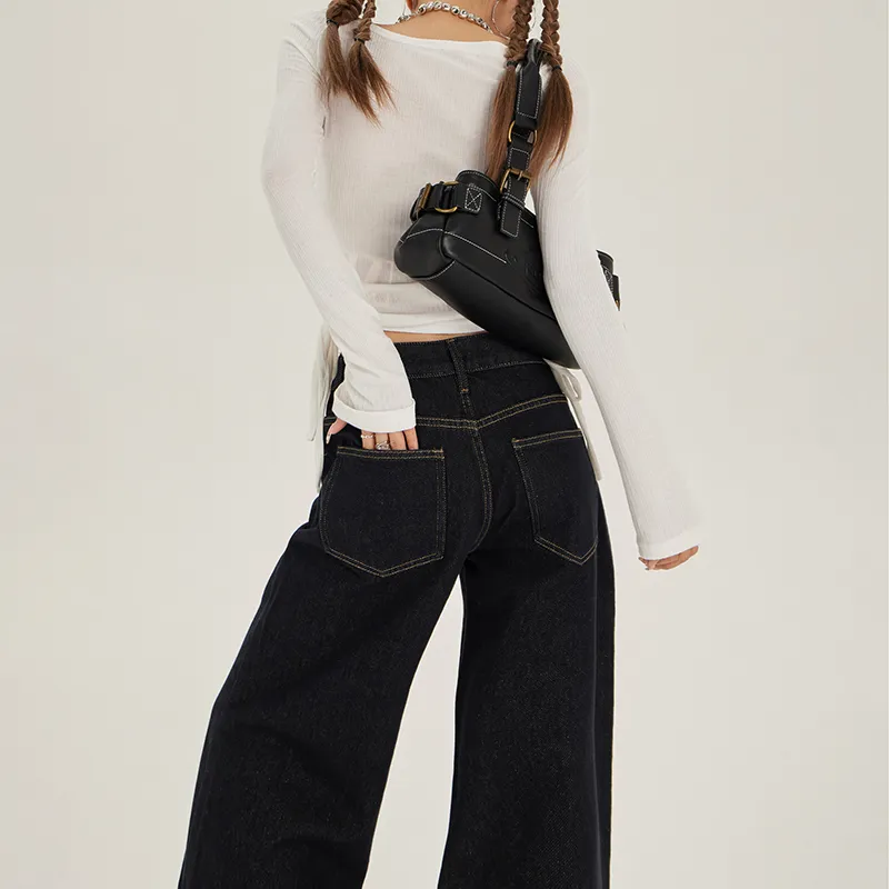 Kazakhstan Jeans Unisex Black Blue-2