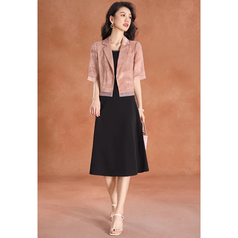 Mylan Two Piece Skirt Sets Women's Pink-3