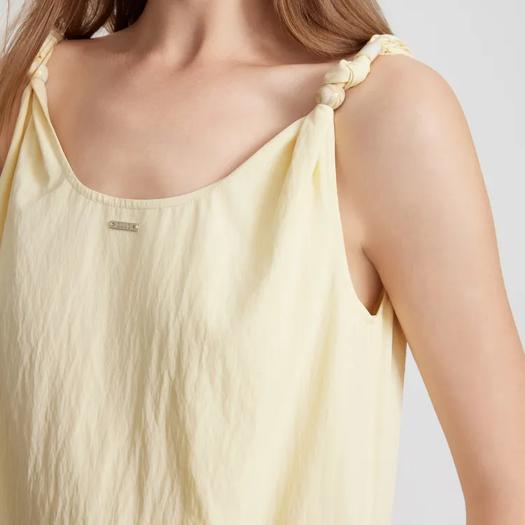 ELLE Slip Dresses Women's Yellow-5