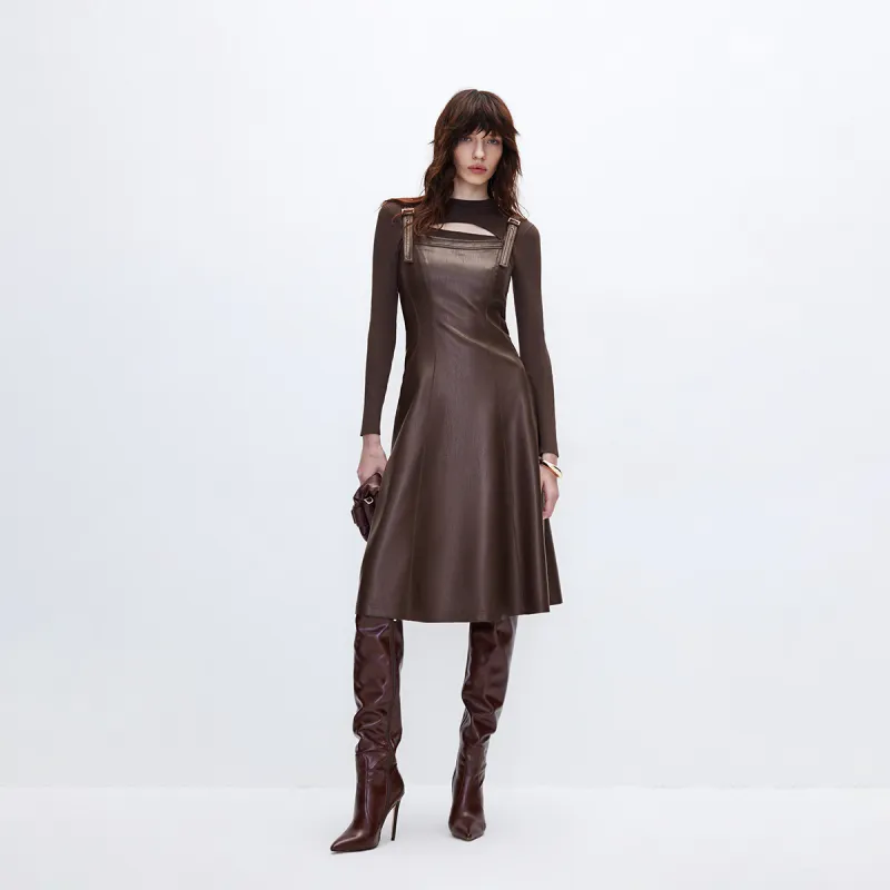 ONLY Long Sleeved Dresses Women's Dark Reddish Purple-2