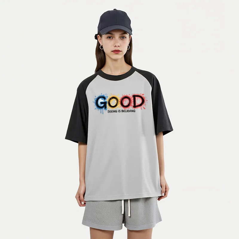 FAIRWHALE Drop Shoulder Sleeve T Shirt Women's-2