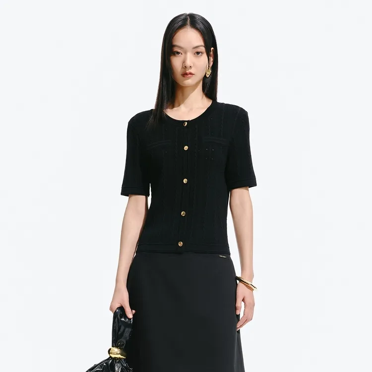 PEACEBIRD Knitwear Women's Black-10