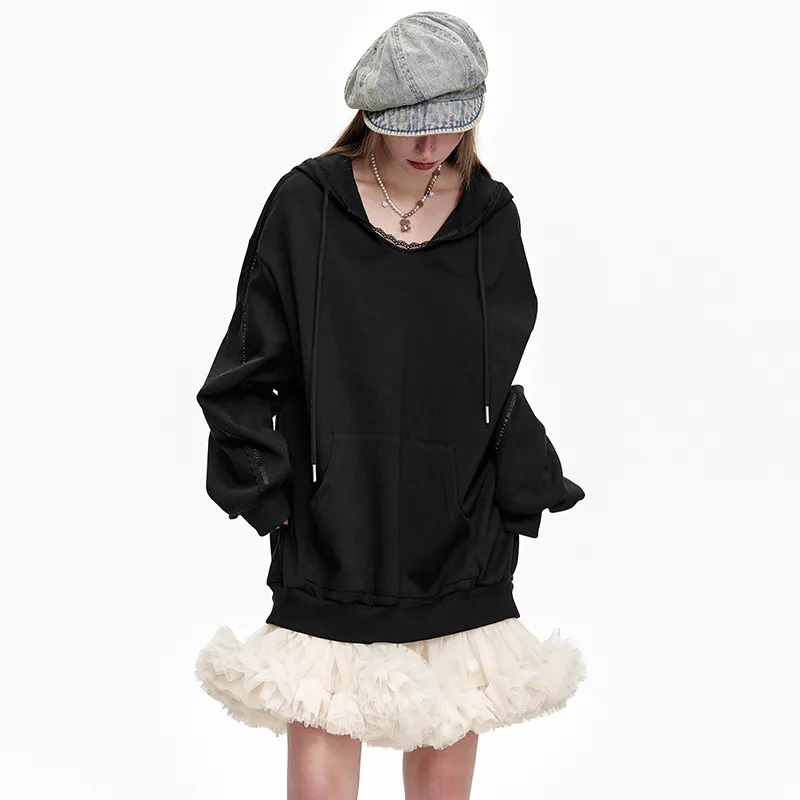 ELF SACK Long Sleeved Dress Women's Ballet Black-2