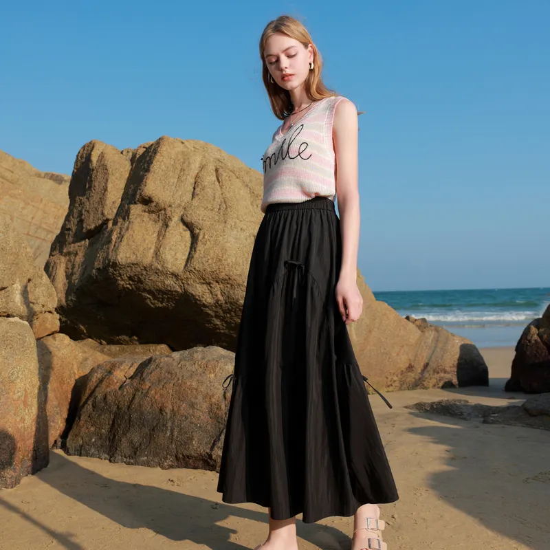 3COLOUR Casual Long Skirt Women's-10