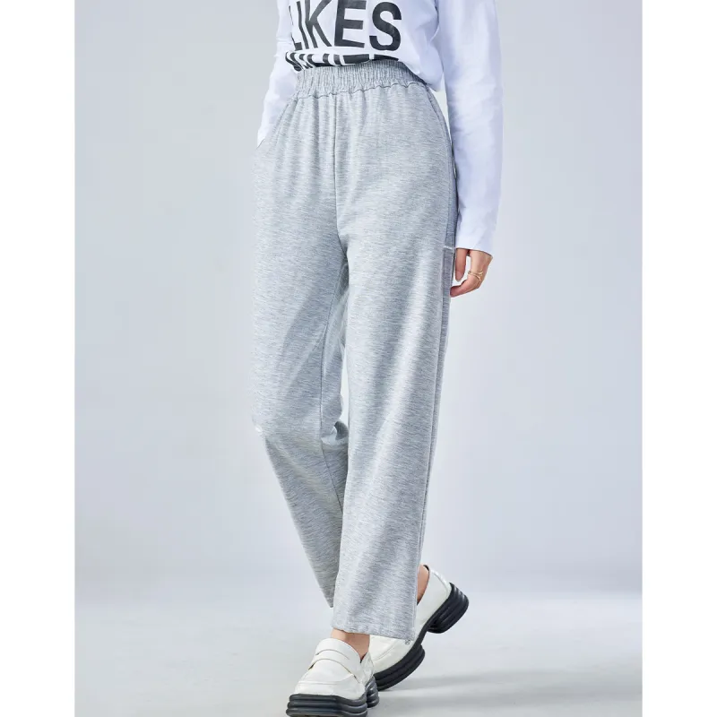 Love Elaine Spring And Fall Casual Pants Women's Gray-1