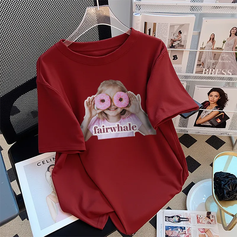 FAIRWHALE Drop Shoulder Sleeve T Shirt Women's-8