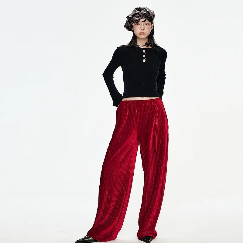 ELF SACK Casual Wide Leg Pants Women's-10