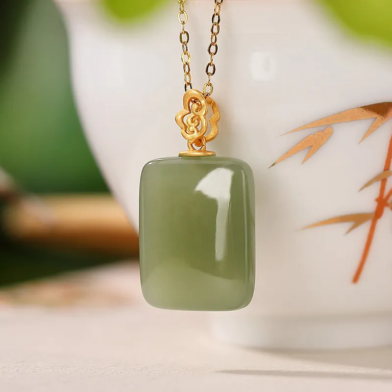 Royal Heaven's Choice Hetian Jade Pendants Pale Greenish White Jade Unisex-1