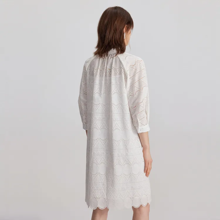 ELLE Long-Sleeved Dresses Summer Clothing Women's White-2