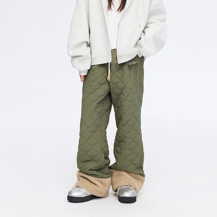 PSO Brand Casual Pants Unisex Olive Green-2