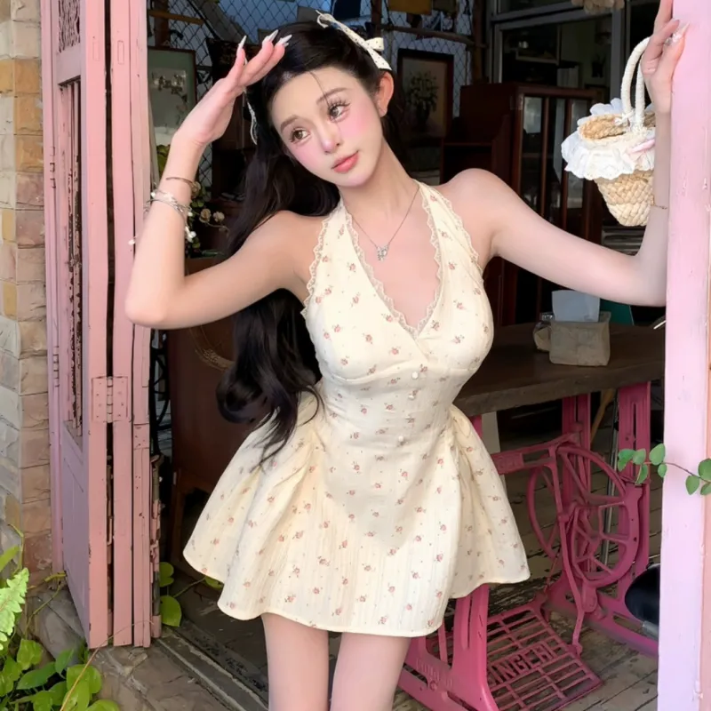 BEAUTIFUL CONFESSION Sleeveless Dress Women's Apricot-4