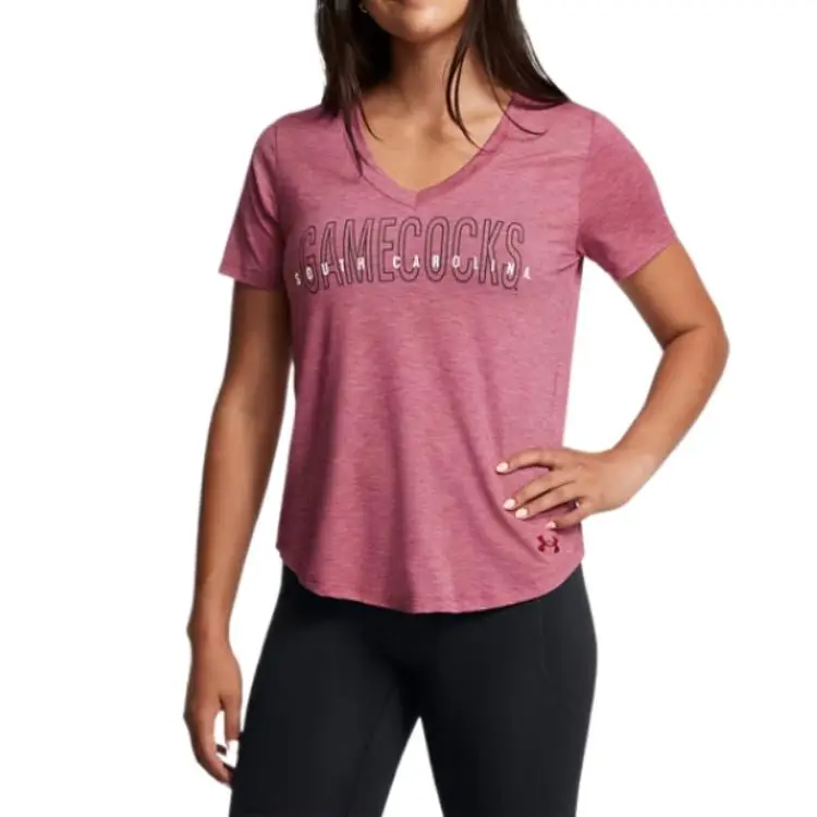 Under Armour BreezyCollegiate Regular T Shirt Women's Light Red-2