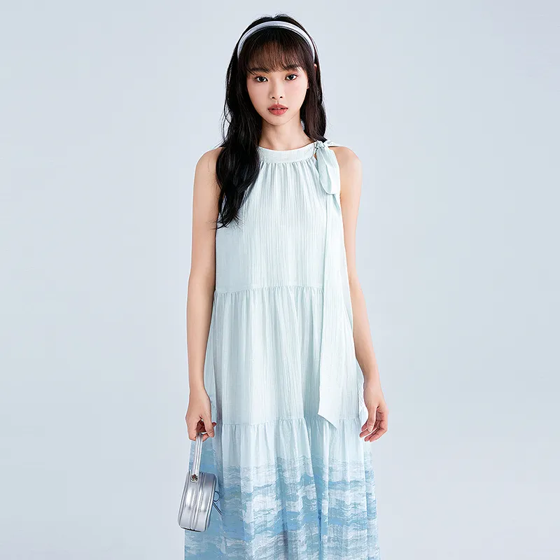 LEDIN Sleeveless Dress Women's Ice Dew Blue-4