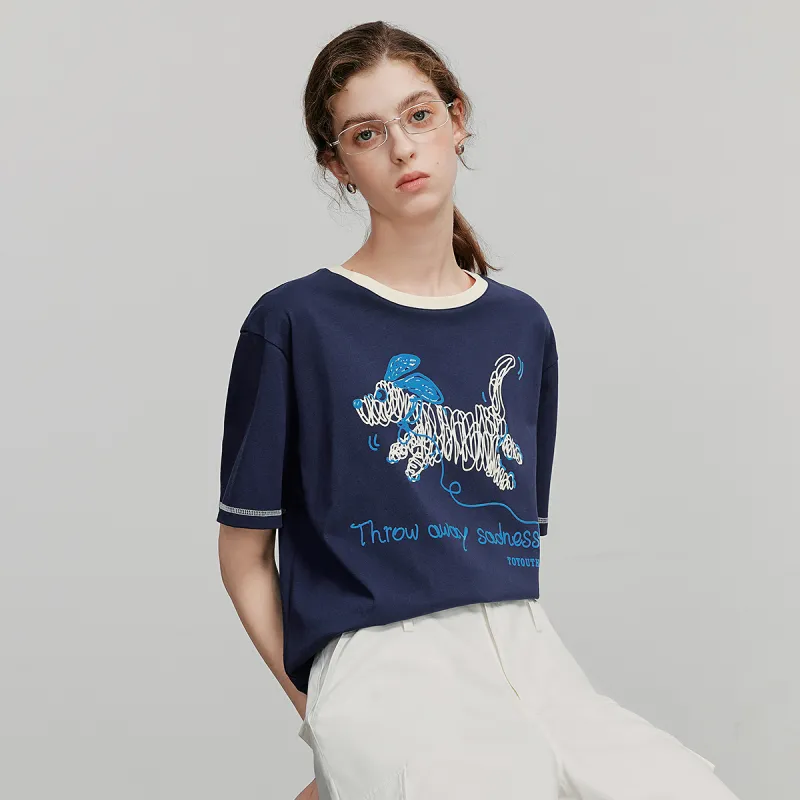 Initial Language T Shirt Women's-11