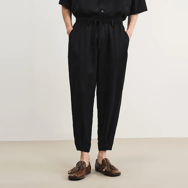 CROQUIS Casual Pants Men 001 Jet Black-2