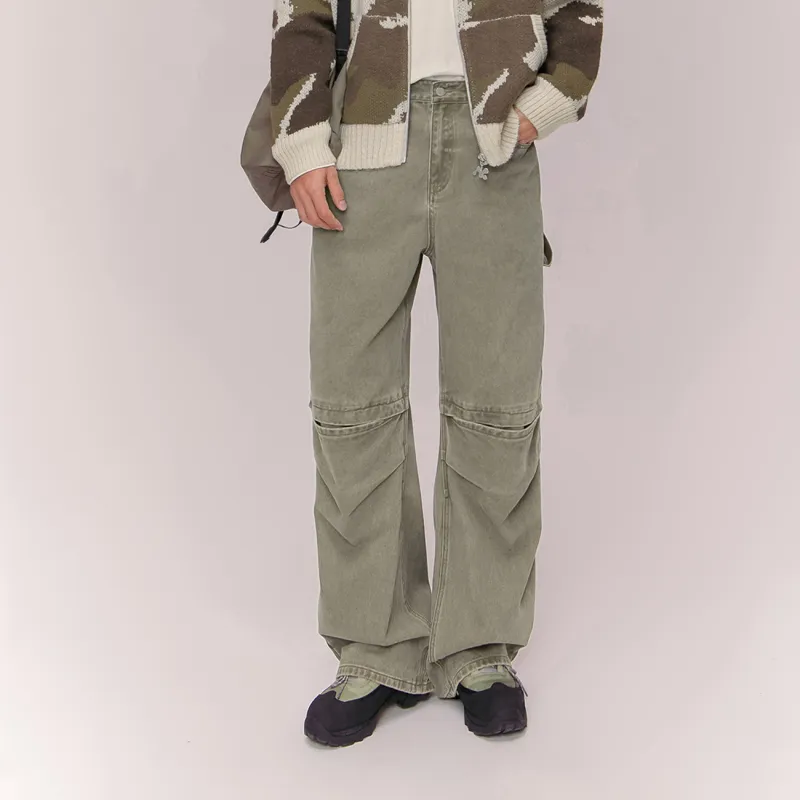 NO ONE ELSE Jeans Unisex Mustard Green-3