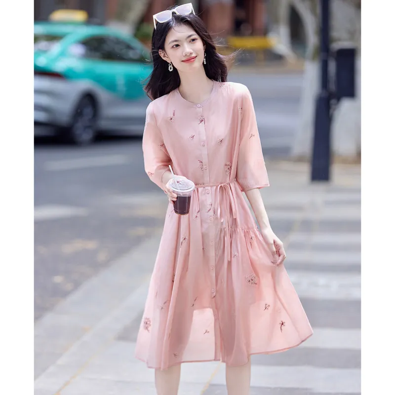 Still Quiet Short Sleeved Dress Women's-3