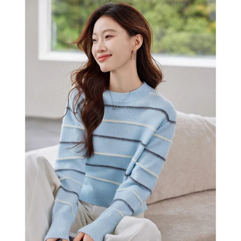 Love Elaine Spring, Fall Knitwear Regular Women's Blue-5