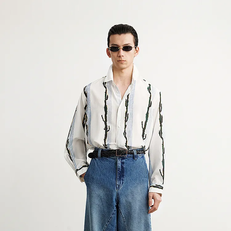 CROQUIS Shirts Men 489 Blue Green Shades-2
