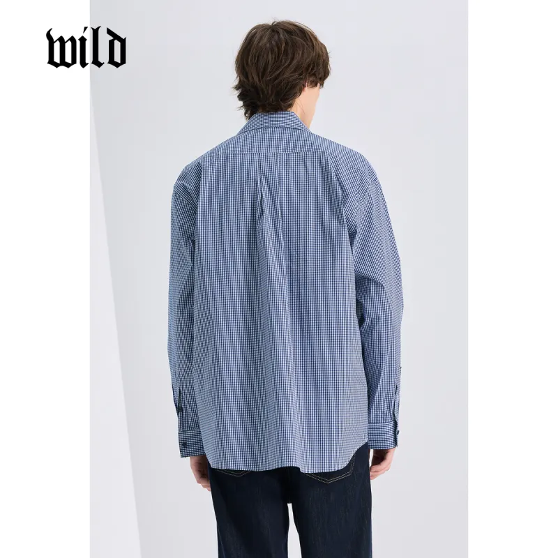 WILD LEADER Shirts Men Sky Blue[CW51585A14]-1