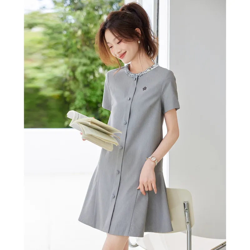 TERRE BLEUE Short Sleeved Dress Women's-2