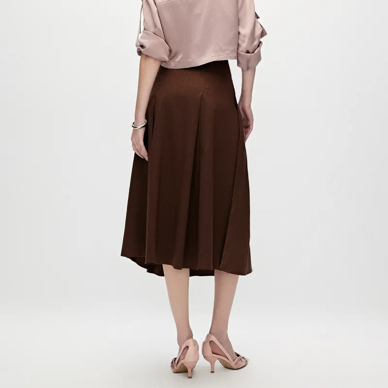 ONLY Denim Long Skirts Women's E11 Brown-2